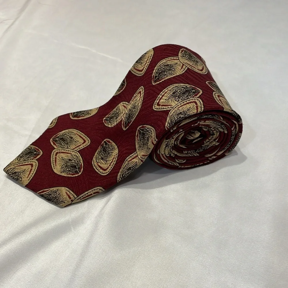 Innocenti Italy Maroon and‎ Floral Tie Men's Accessories Formal Business Casual